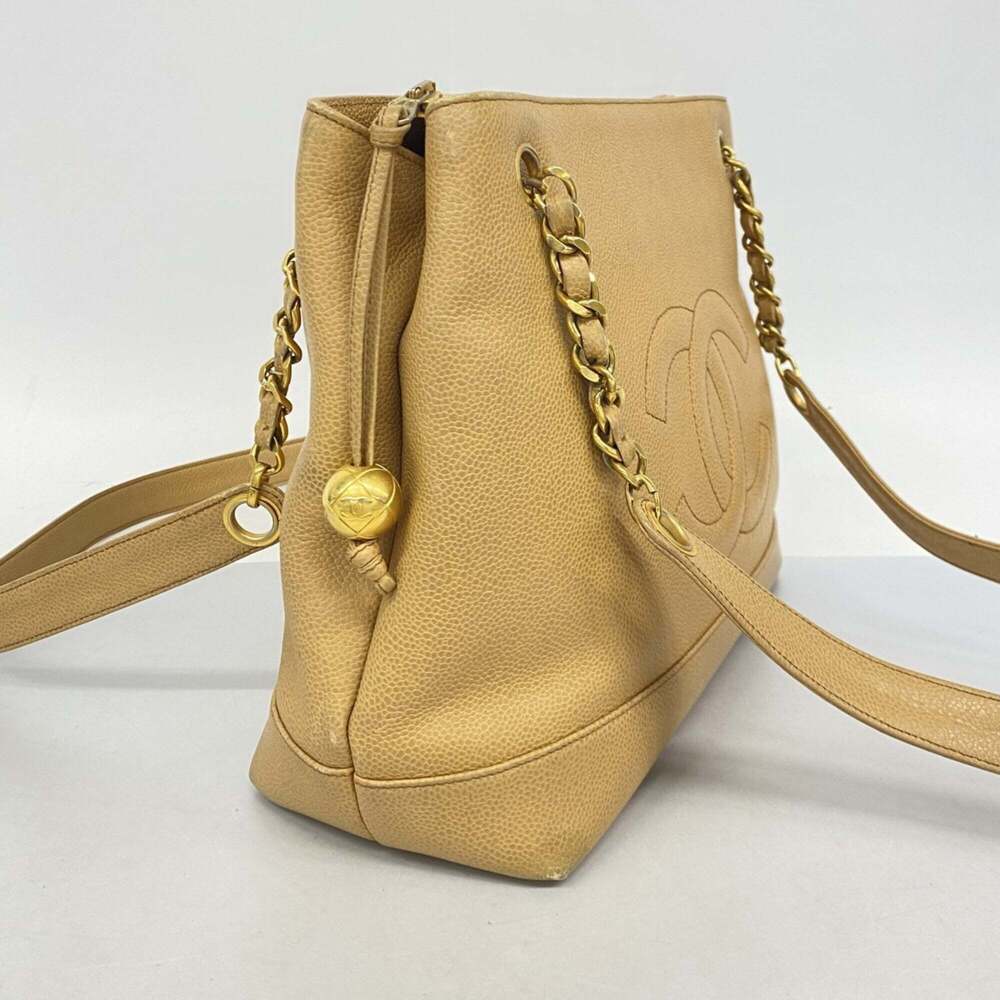 CHANEL Cream Caviar Leather Tote Bag - Picture 2 of 12